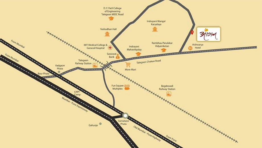 Location of Galaxy Aangan Phase 2 in Talegaon Dabhade, Pune - Image 434569