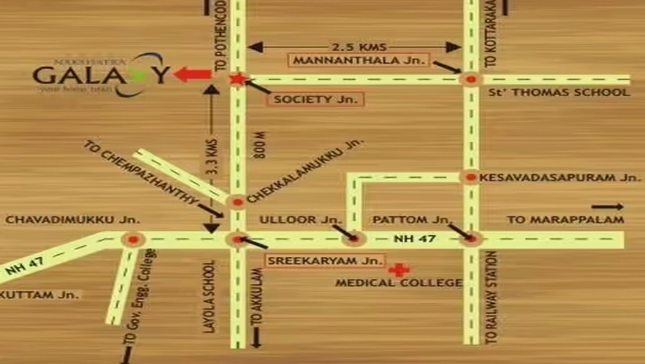 Location of Midhun Galaxy Powdikonam - Image 434764