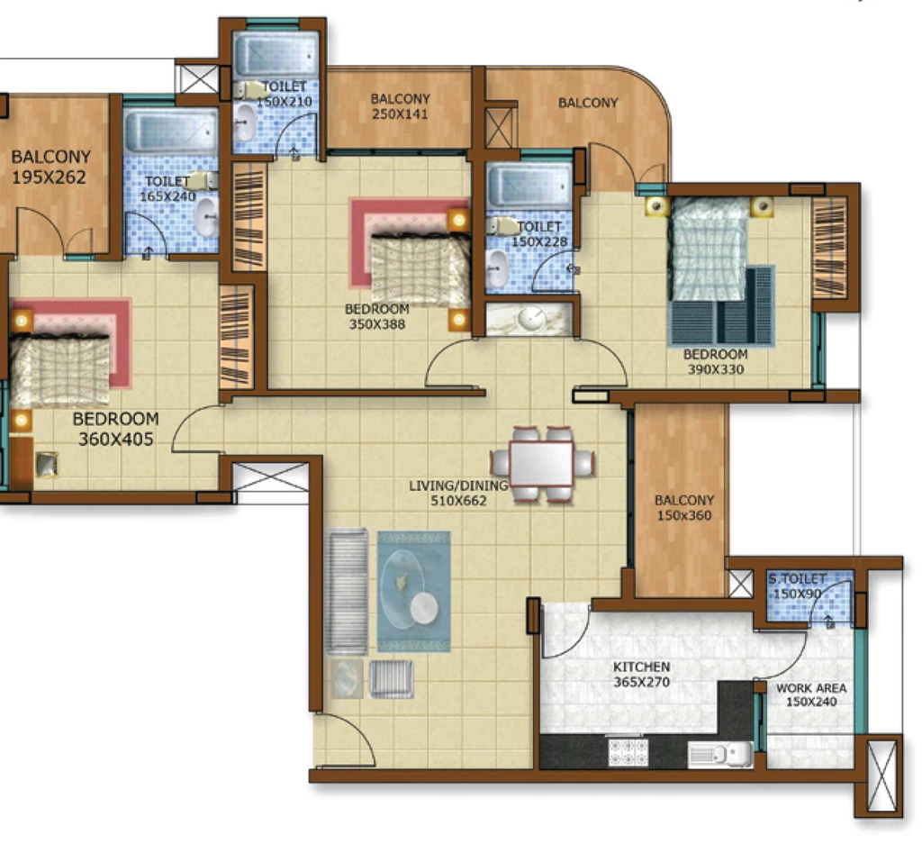 3 BHK Flat in Powerlink Grand Hills in Kuravankonam, Thiruvananthapuram - Image 930983