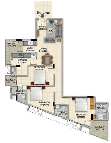 3 BHK Flat in PRS Krishna in Pulimoodu, Thiruvananthapuram - Image 930992