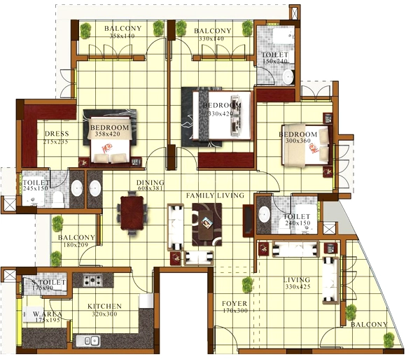 3 BHK Flat in Samson And Sons Nova Castle in Muttada, Thiruvananthapuram - Image 931015