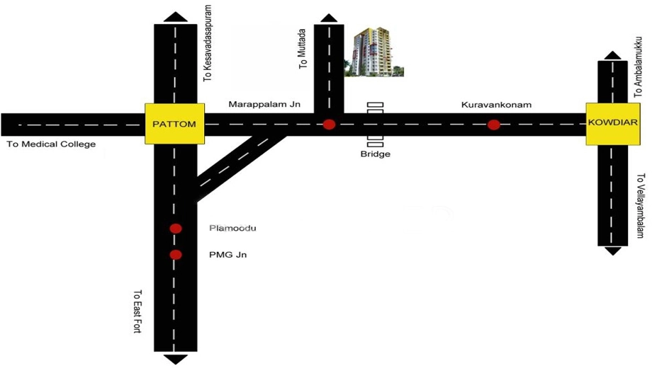 Location of Samson And Sons Nova Castle in Muttada, Thiruvananthapuram - Image 434864