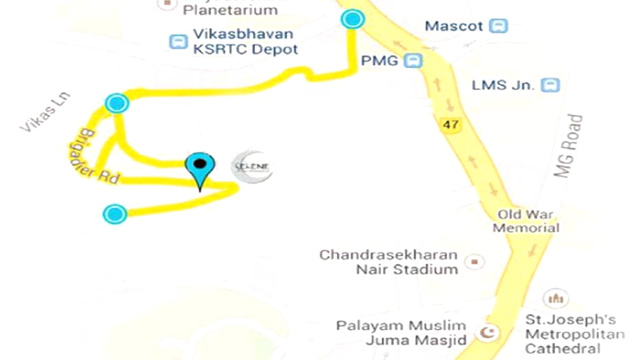 Location of Samson And Sons Selene in PMG, Thiruvananthapuram - Image 434892