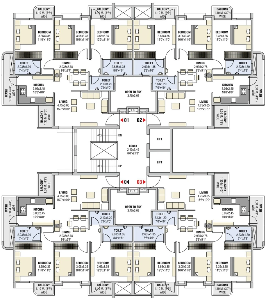 Floor Plan of Mahika Rukhmini Vallabh in Manish Nagar, Nagpur - Image 434583