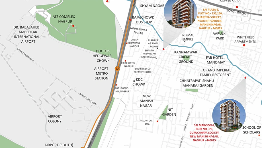 Location of RM Sai Mansion 6 in New Manish Nagar, Nagpur - Image 434587