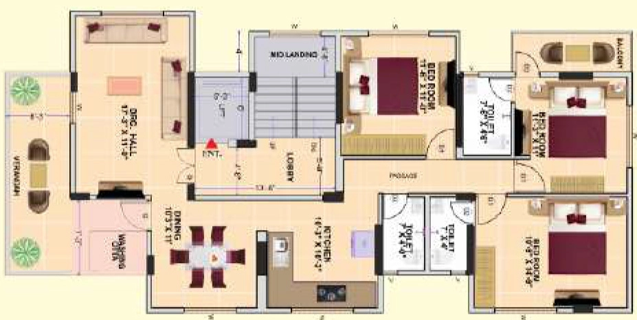 3 BHK Flat in Maitri Marigold in Manish Nagar, Nagpur - Image 930930