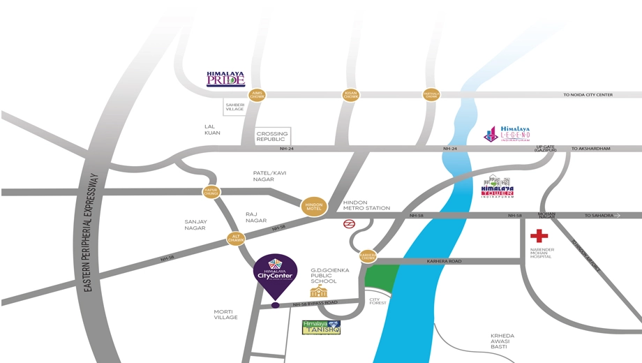 Location of Himalaya City Centre Gold in Raj Nagar Extension, Ghaziabad - Image 434604