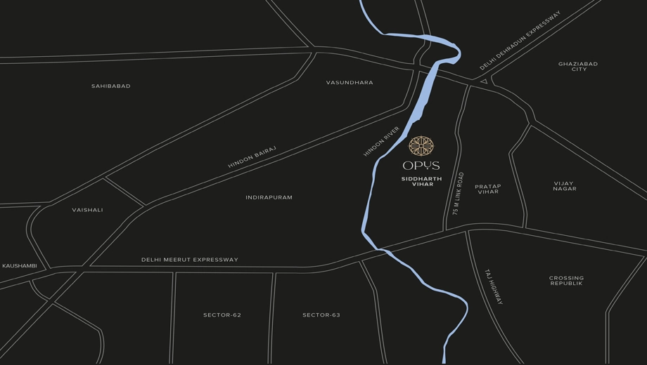 Location of Jindalsons Opus in Siddhartha Vihar, Ghaziabad - Image 434614