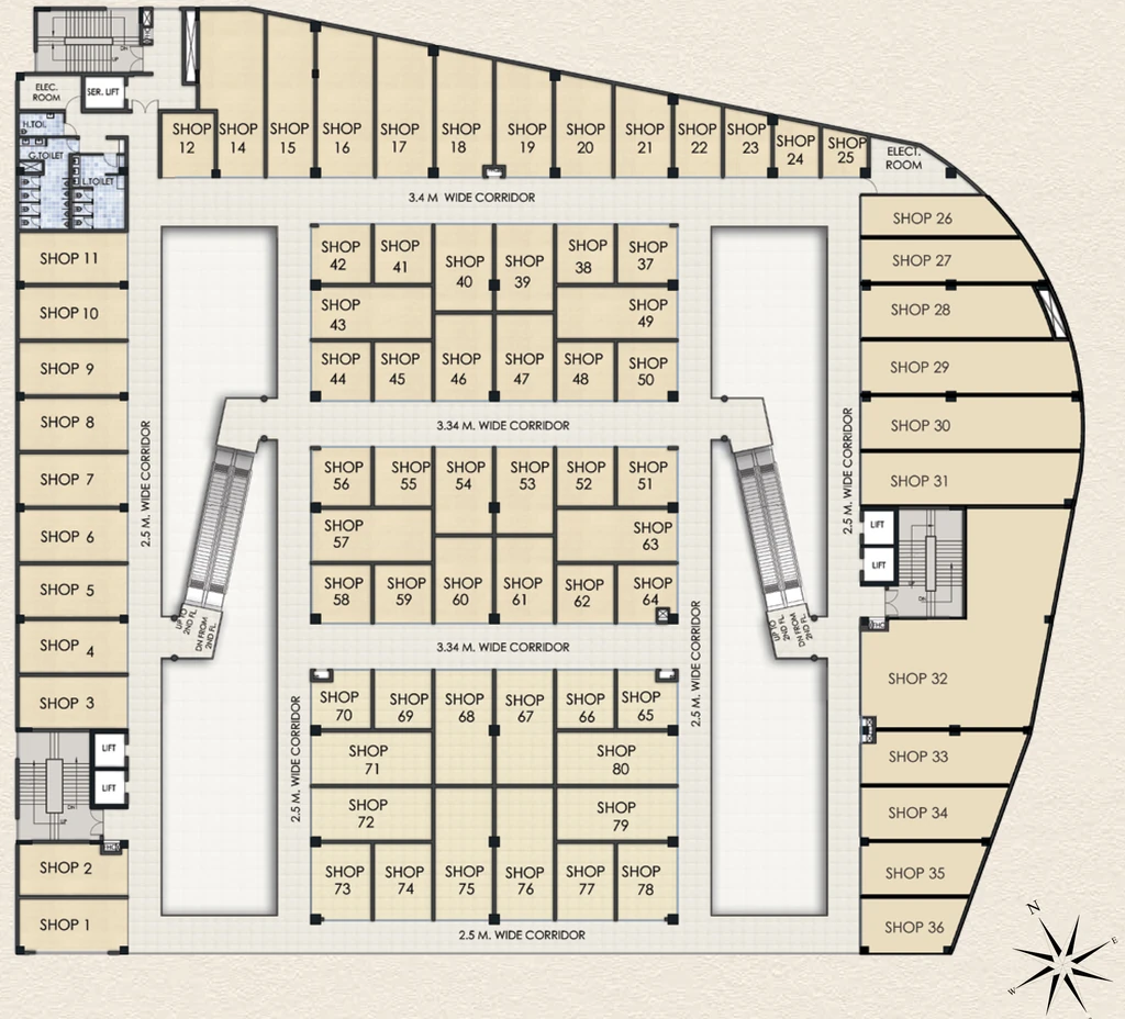 Floor Plan of Mahagun Mmillennia in Crossings Republik, Ghaziabad - Image 434640