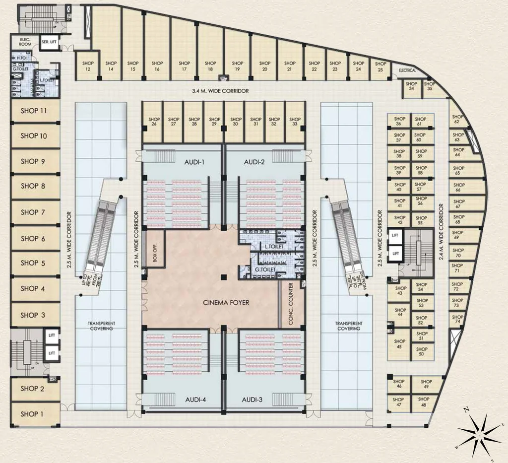 Floor Plan of Mahagun Mmillennia in Crossings Republik, Ghaziabad - Image 434638