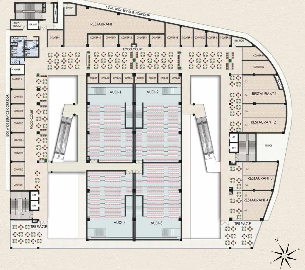 Floor Plan of Mahagun Mmillennia in Crossings Republik, Ghaziabad - Image 434639