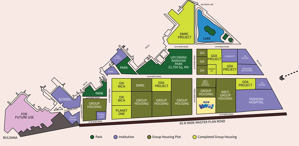 Master Plan of Oxy Hi Street in Sahibabad, Ghaziabad - Image 434737