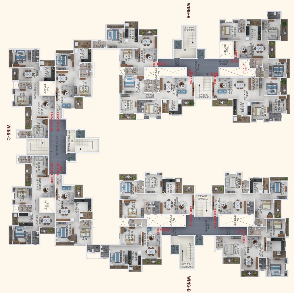 Floor Plan of Intercontinental Palazzo Royal in Manish Nagar, Nagpur - Image 434813