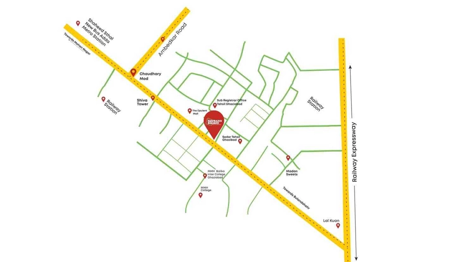 Location of Renox Navrang Square Mall in Nehru Nagar, Ghaziabad - Image 434816