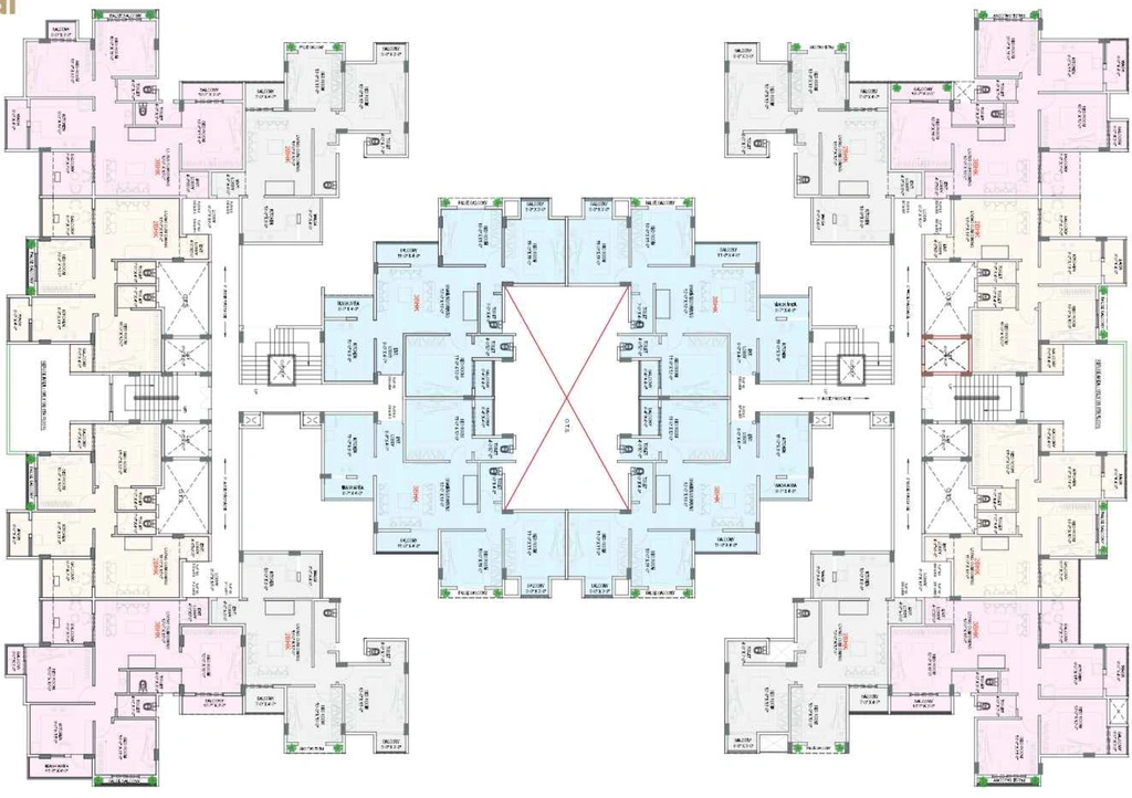 Floor Plan of Raj Palace 15 in Besa, Nagpur - Image 434830