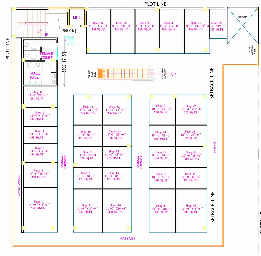 Floor Plan of Shalviya Mid Point Mart in Siddhartha Vihar, Ghaziabad - Image 434907