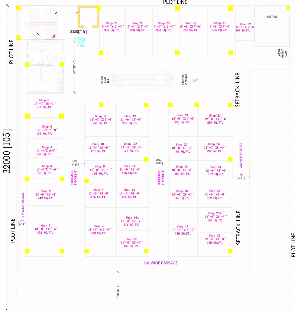Floor Plan of Shalviya Mid Point Mart in Siddhartha Vihar, Ghaziabad - Image 434906