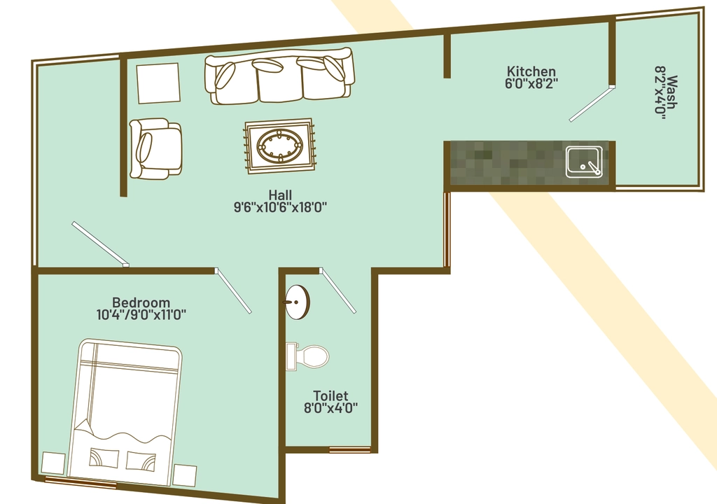 1 BHK Flat in Amaltas Urban City in Ayodhya Bypass, Bhopal - Image 931041