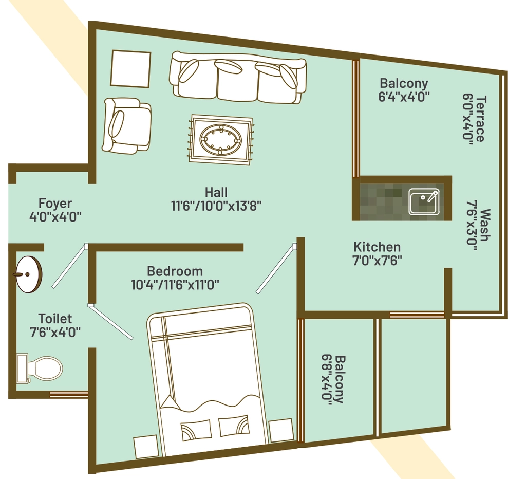 1 BHK Flat in Amaltas Urban City in Ayodhya Bypass, Bhopal - Image 931042
