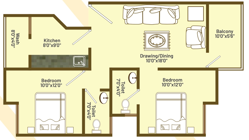 2 BHK Flat in Amaltas Urban City in Ayodhya Bypass, Bhopal - Image 931044