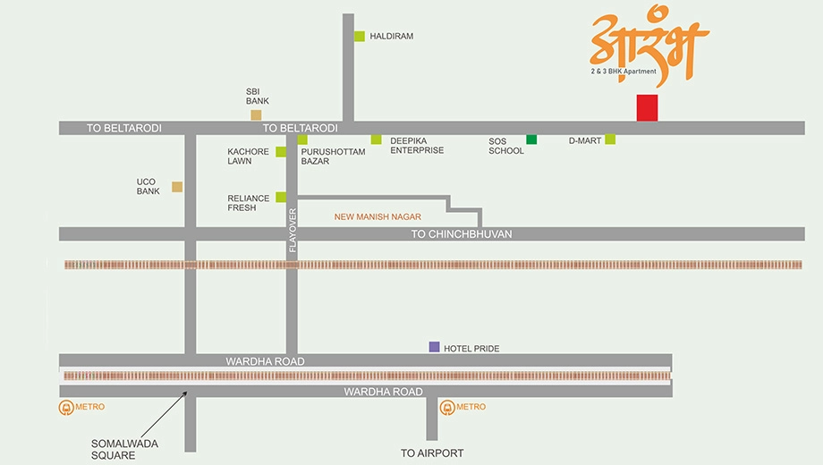 Location of Shree Laxmi Aarambh in Beltarodi, Nagpur - Image 434942