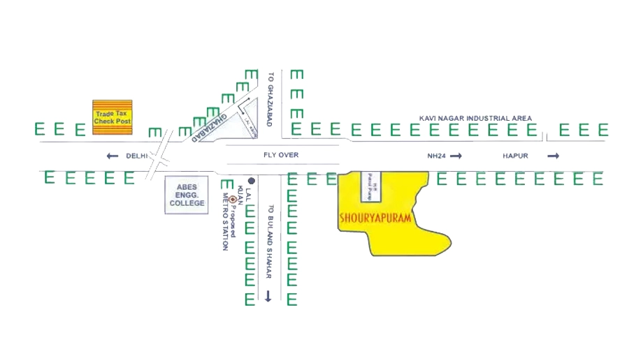 Location of Shouryapuram Apartments in Lal Kuan, Ghaziabad - Image 434954