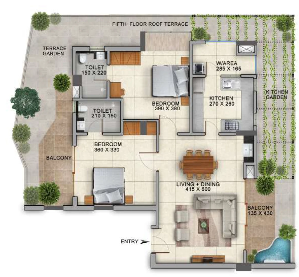 2 BHK Flat in KS Regalia Apartment in Vazhuthacaud, Thiruvananthapuram - Image 931088