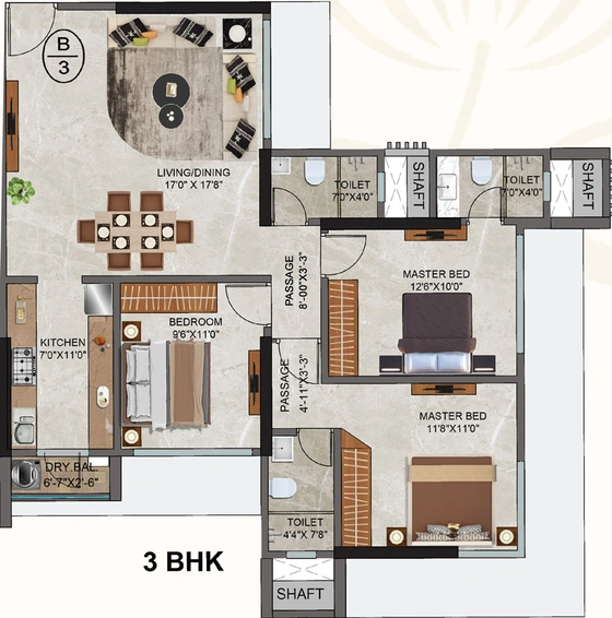 3 BHK Flat in Agarwal Florence in Goregaon West, Mumbai - Image 466789