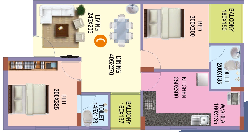 2 BHK Flat in Sanroyal Chanakya in Mukkolakkal, Thiruvananthapuram - Image 931101