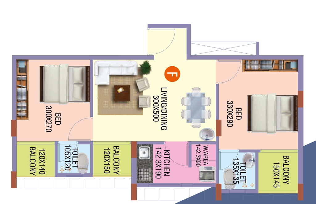 2 BHK Flat in Sanroyal Chanakya in Mukkolakkal, Thiruvananthapuram - Image 931100