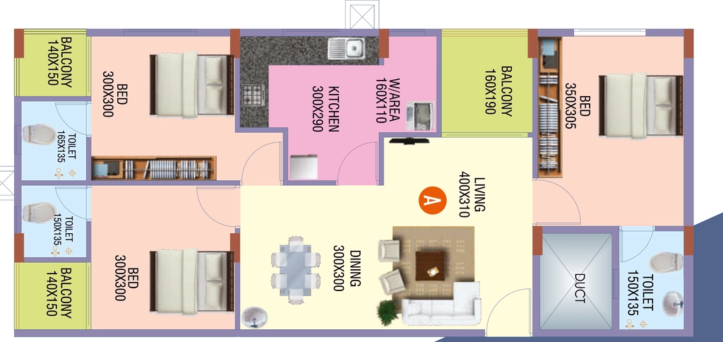 3 BHK Flat in Sanroyal Chanakya in Mukkolakkal, Thiruvananthapuram - Image 931105