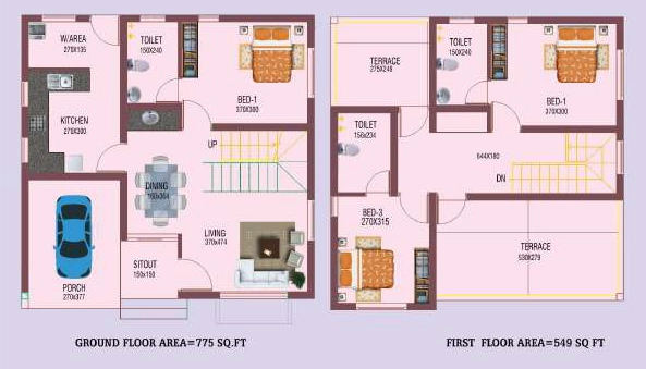 3 BHK House/Villa in Sanroyal Clair City in Powdikonam, Thiruvananthapuram - Image 931099