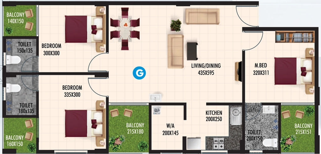 3 BHK Flat in Sanroyal Hestia in Karyavattom, Thiruvananthapuram - Image 931095