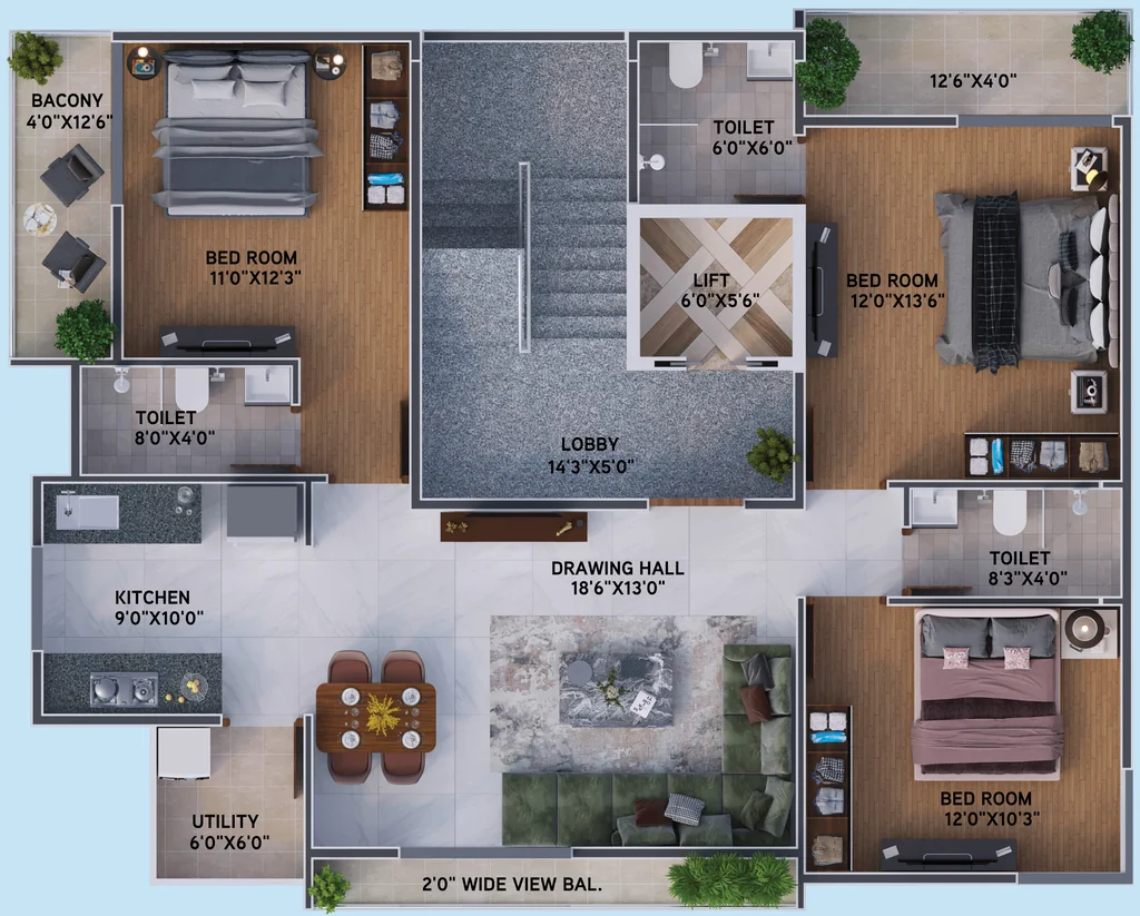 3 BHK Flat in Vastushilp 3 in Manish Nagar, Nagpur - Image 931076