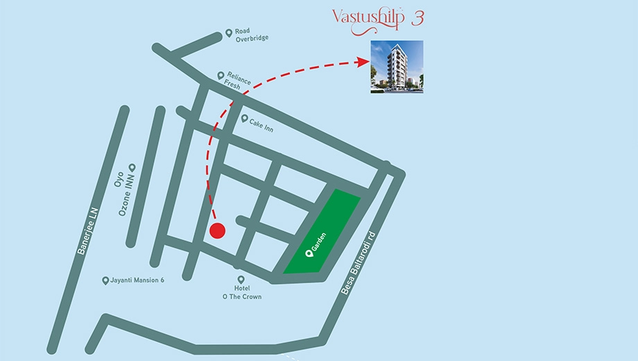 Location of Vastushilp 3 in Manish Nagar, Nagpur - Image 435004
