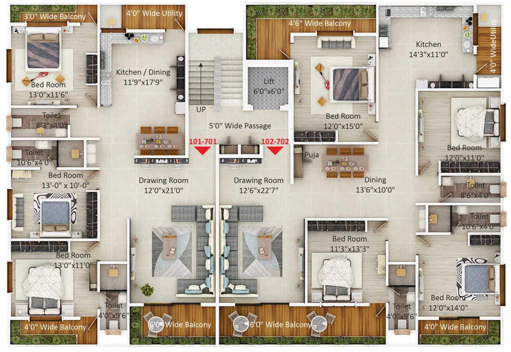Floor Plan of RM Sai Eternity in Beltarodi, Nagpur - Image 435051