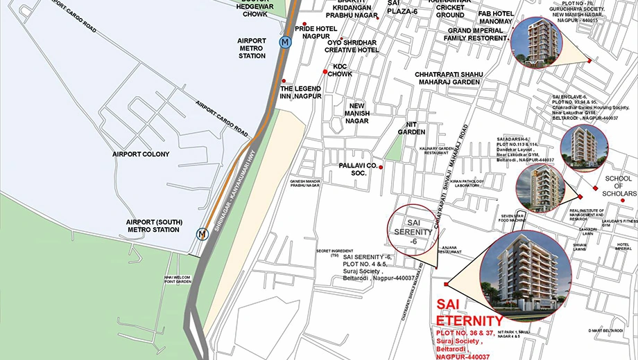 Location of RM Sai Eternity in Beltarodi, Nagpur - Image 435050