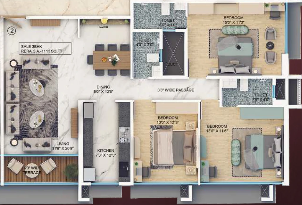 3 BHK Flat in Mindset Aum Laxmi Kusum in Mulund West, Mumbai - Image 931149