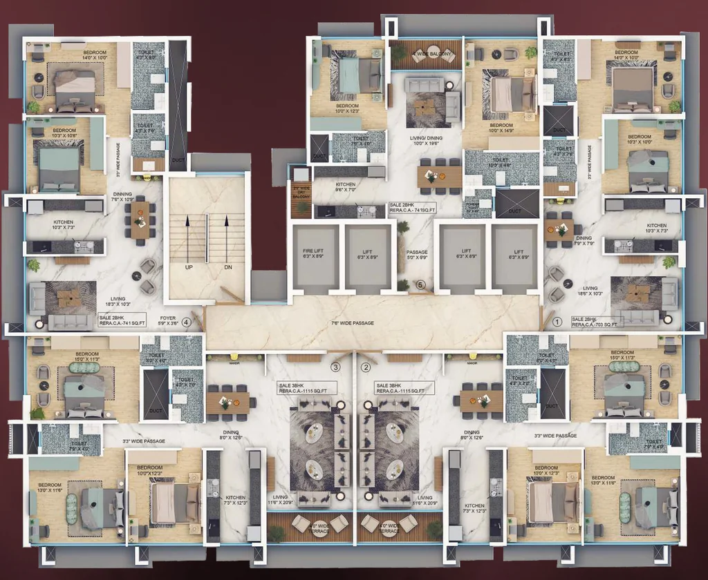 Floor Plan of Mindset Aum Laxmi Kusum in Mulund West, Mumbai - Image 435144