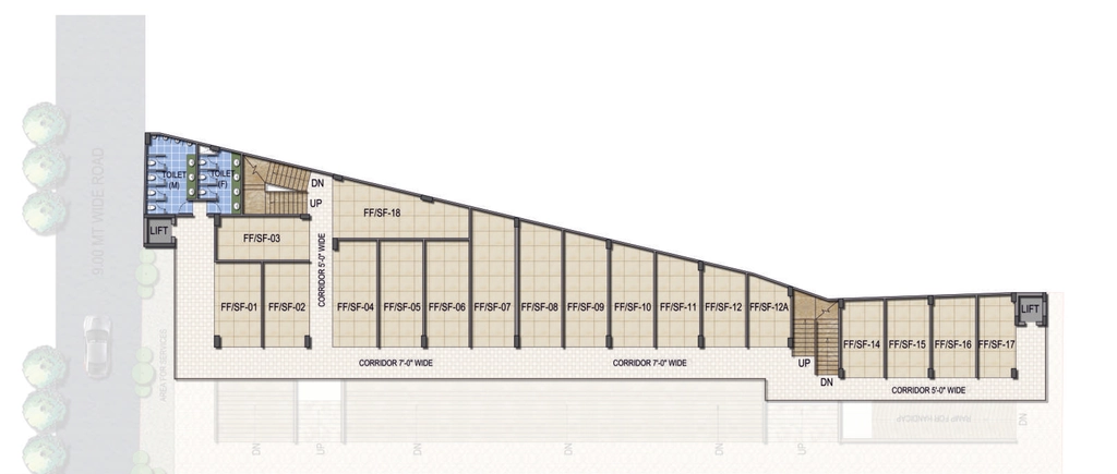 Floor Plan of Vertex Luxarium in NH 24, Ghaziabad - Image 435099