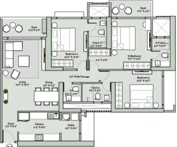 3 BHK Flat in Forest Hills - The Prestige City Phase 2 in Mulund West, Mumbai - Image 931146