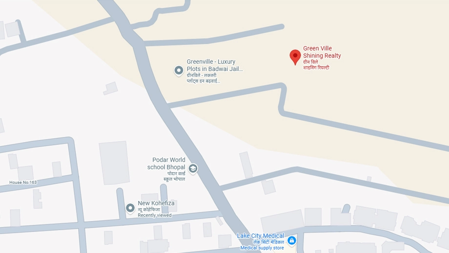 Location of Shining Green Ville in Badwai, Bhopal - Image 435085