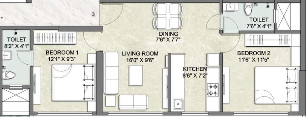 2 BHK Flat in Essence Ratan Laxmi Villa in Mulund West, Mumbai - Image 931143