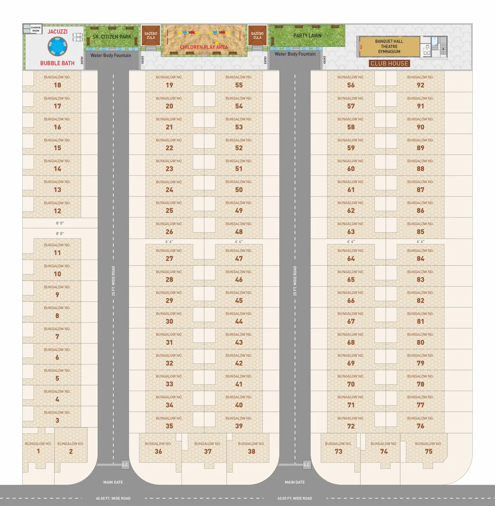 Master Plan of Ratnam Lifestyle Bungalow in Madhapar, Rajkot - Image 435182