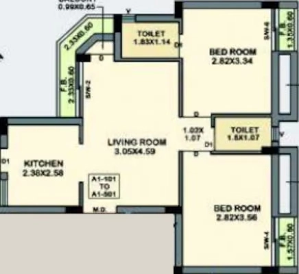 2 BHK Flat in Ratnam Royals in Madhapar, Rajkot - Image 931159