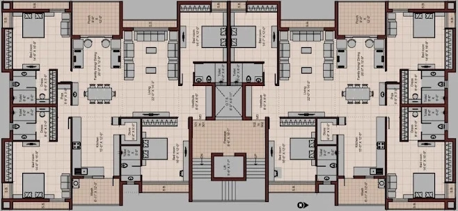 Floor Plan of Yash Revanta Luxuria in Nana Mava, Rajkot - Image 435199