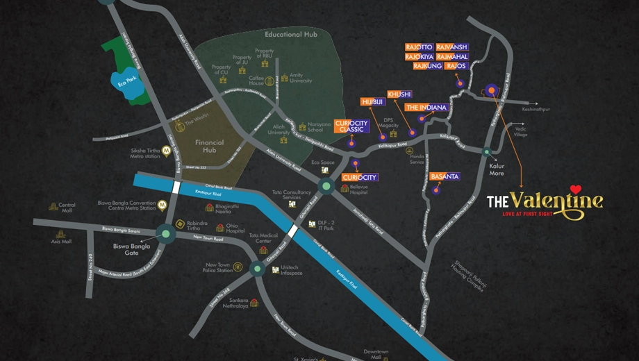 Location of Vinayak The Valentine in Kalikapur, Kolkata - Image 435205