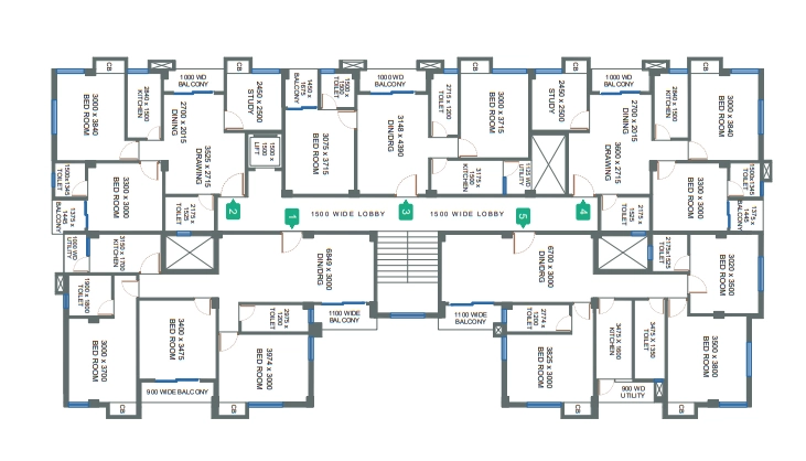 Floor Plan of Vinayak Rajos in Rajarhat, Kolkata - Image 435221