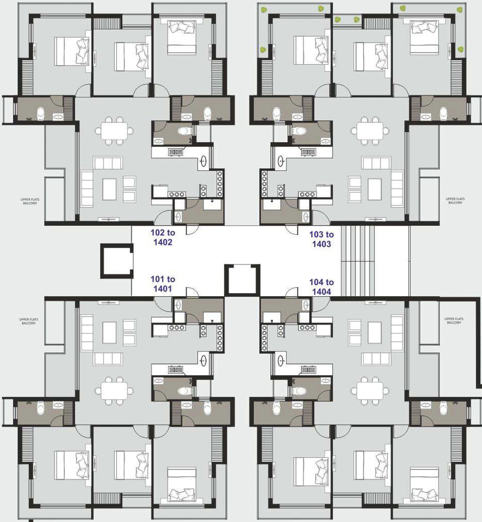 Floor Plan of VMK Sharda Sanidhya 3 in Madhapar, Rajkot - Image 435244