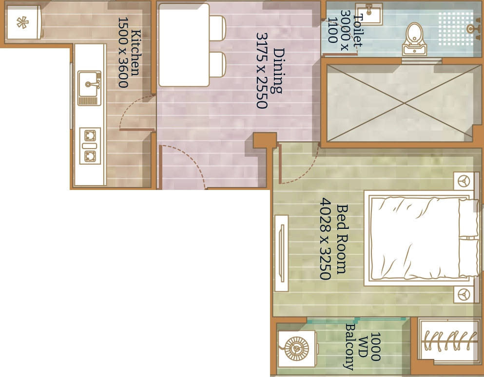 1 BHK Flat in Vinayak Raajkutir in Rajarhat, Kolkata - Image 931182